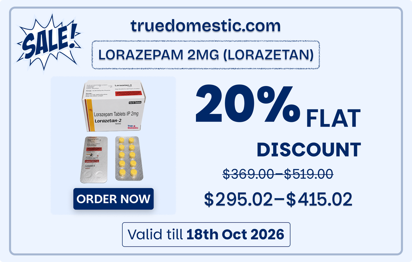 TrueDomestic promotional offer